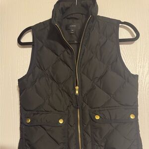 J. Crew Women's Black Quilted Vest